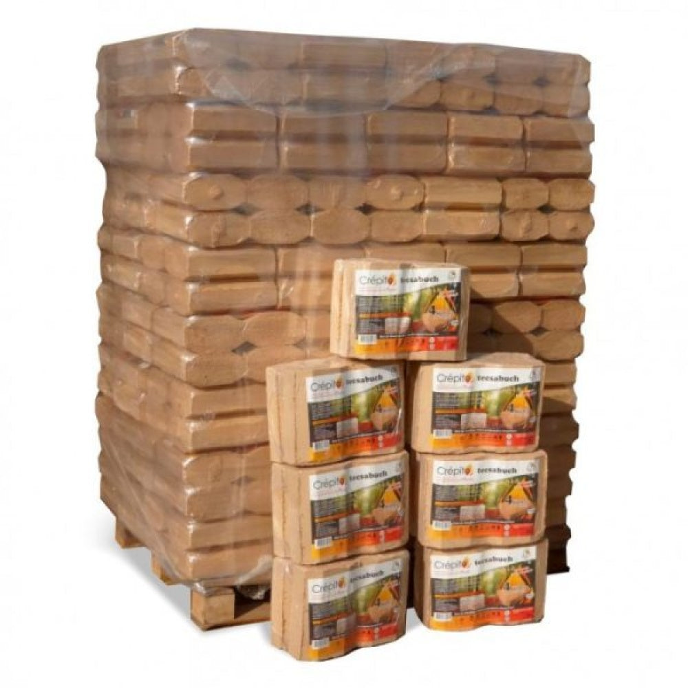 Tecsabuch Crépito geperste houtblokken: 100% natuurlijk (1T pallet)