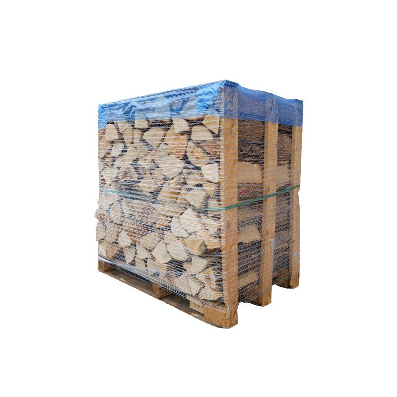 1e pallet ovengedroogd brandhout - klaar voor gebruik - hardhoutmix